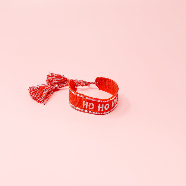 Ho Ho Ho Woven Word Bracelet