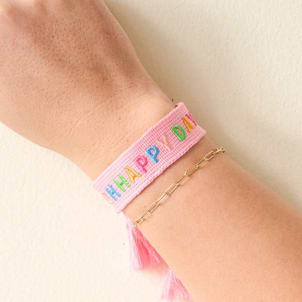 Oh Happy Day Woven Word Bracelet