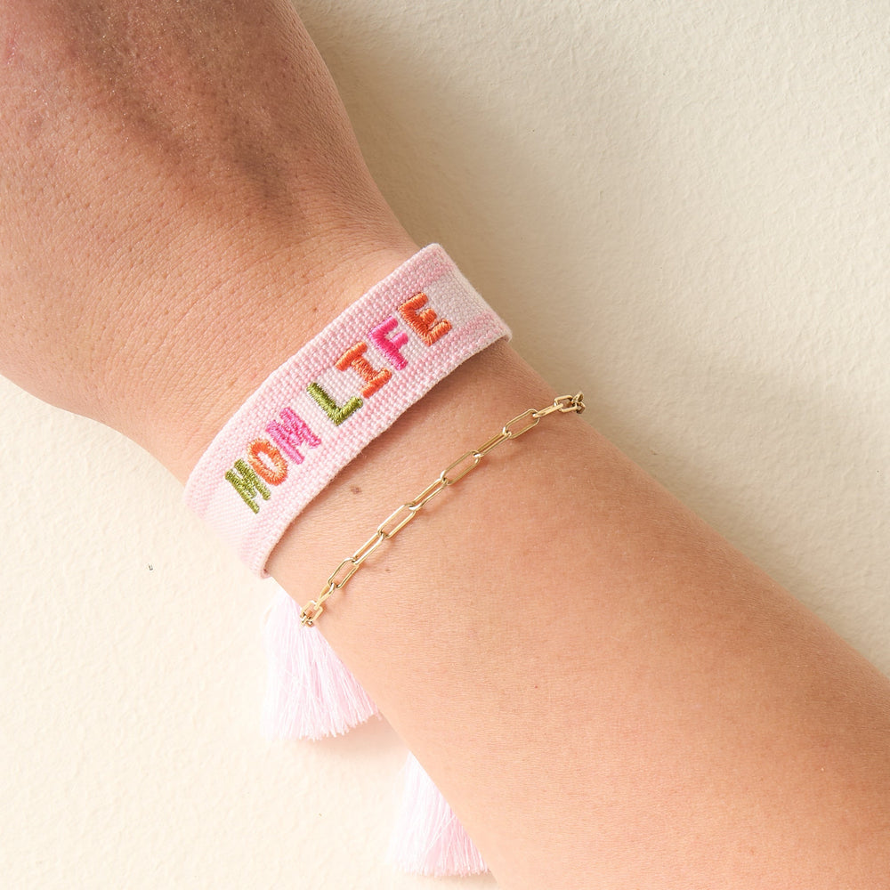 Mom Collection Woven Word Bracelet