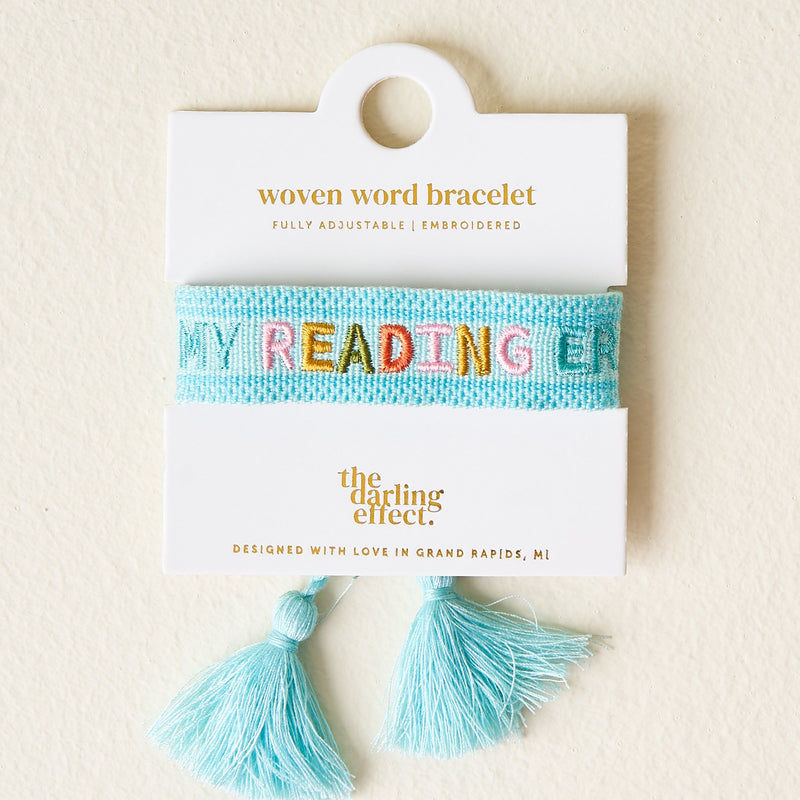 In My Reading Era Woven Word Bracelet