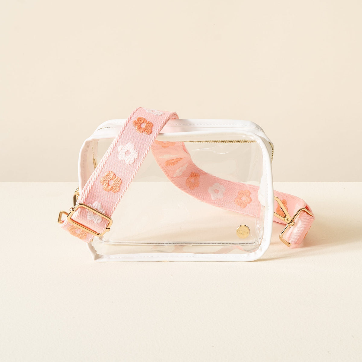 Pink Clear Crossbody Bag