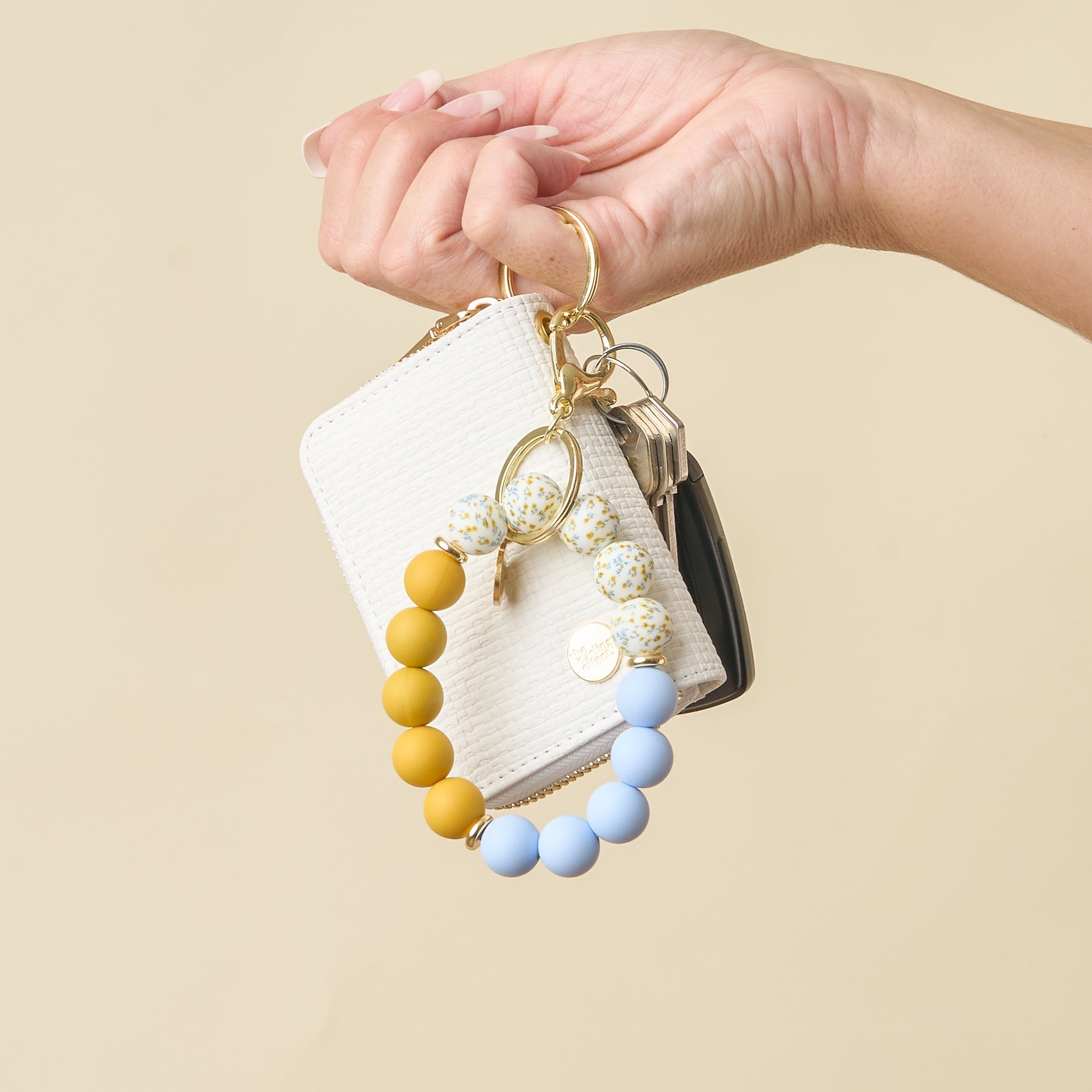 Printed Bead Hands-Free Keychain Wristlet