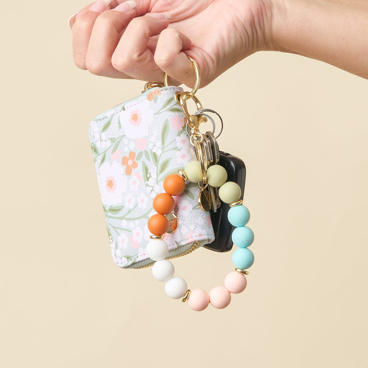 Happy Place Hands-Free Keychain Wristlet