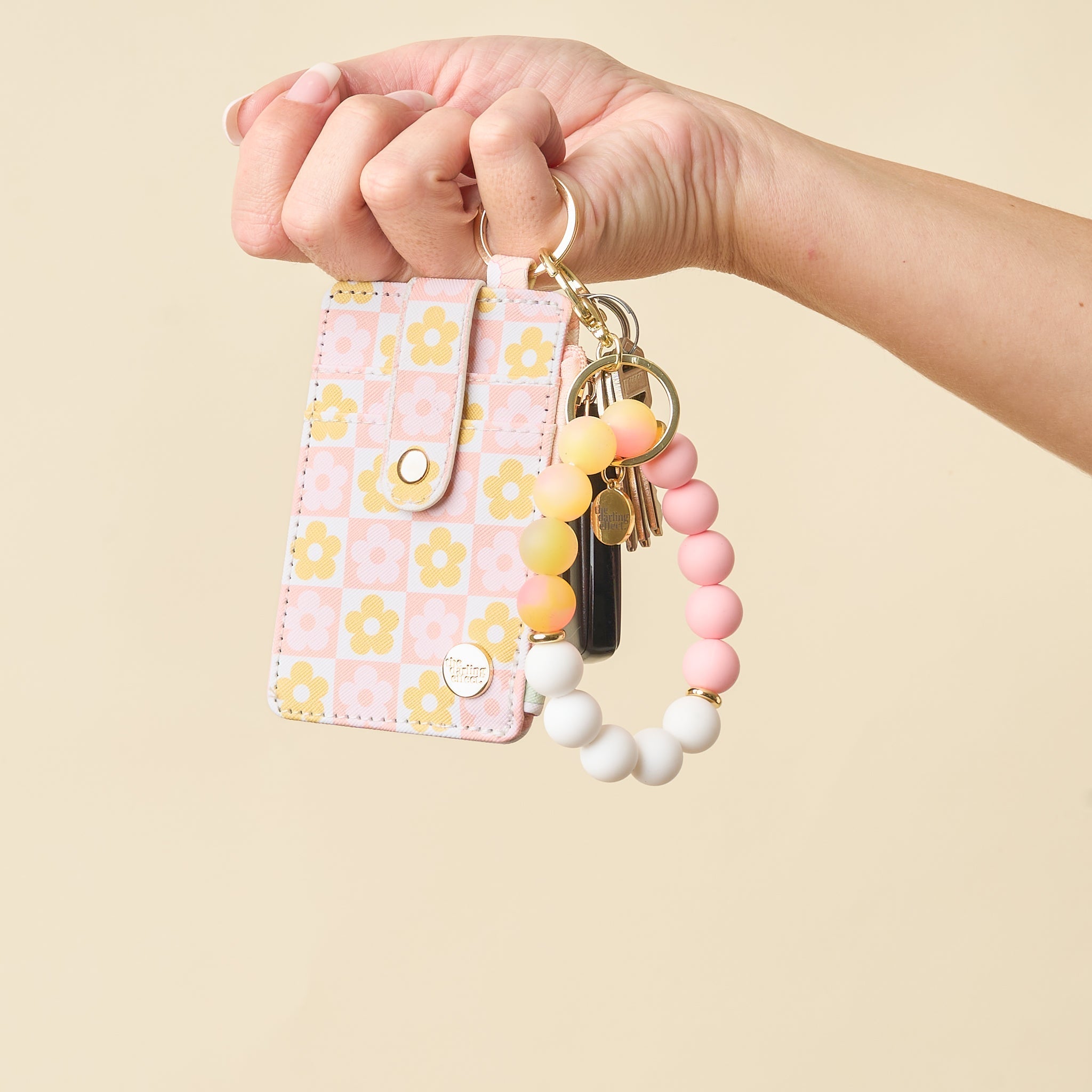 Printed Bead Hands-Free Keychain Wristlet