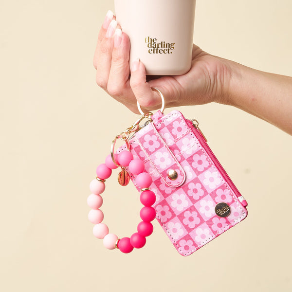 Tickled Pink Hands-Free Keychain Wristlet