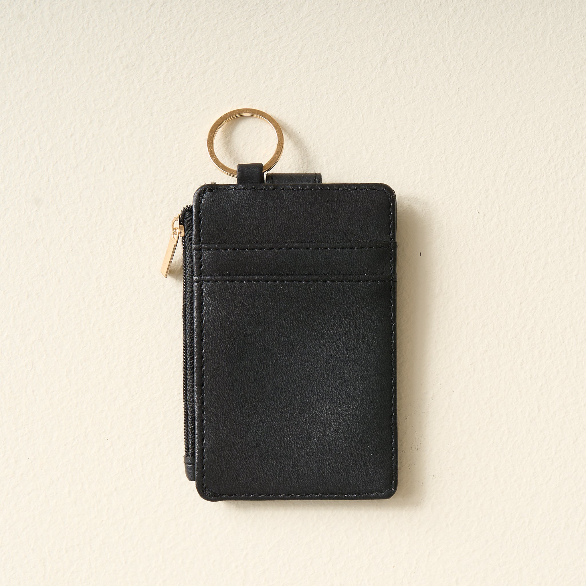 Solid Keychain Card Wallet