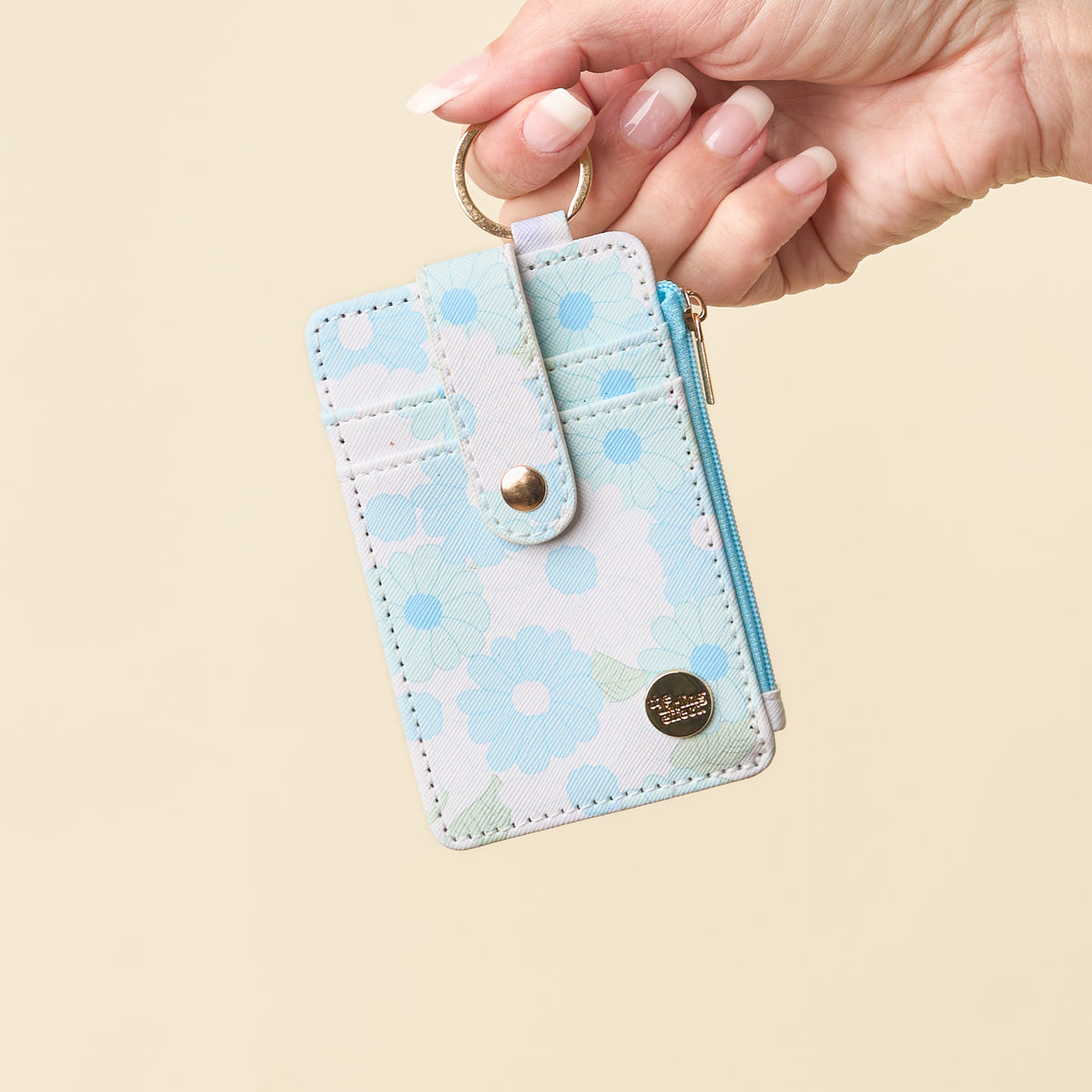 Daisy Craze Aqua Keychain Wallet