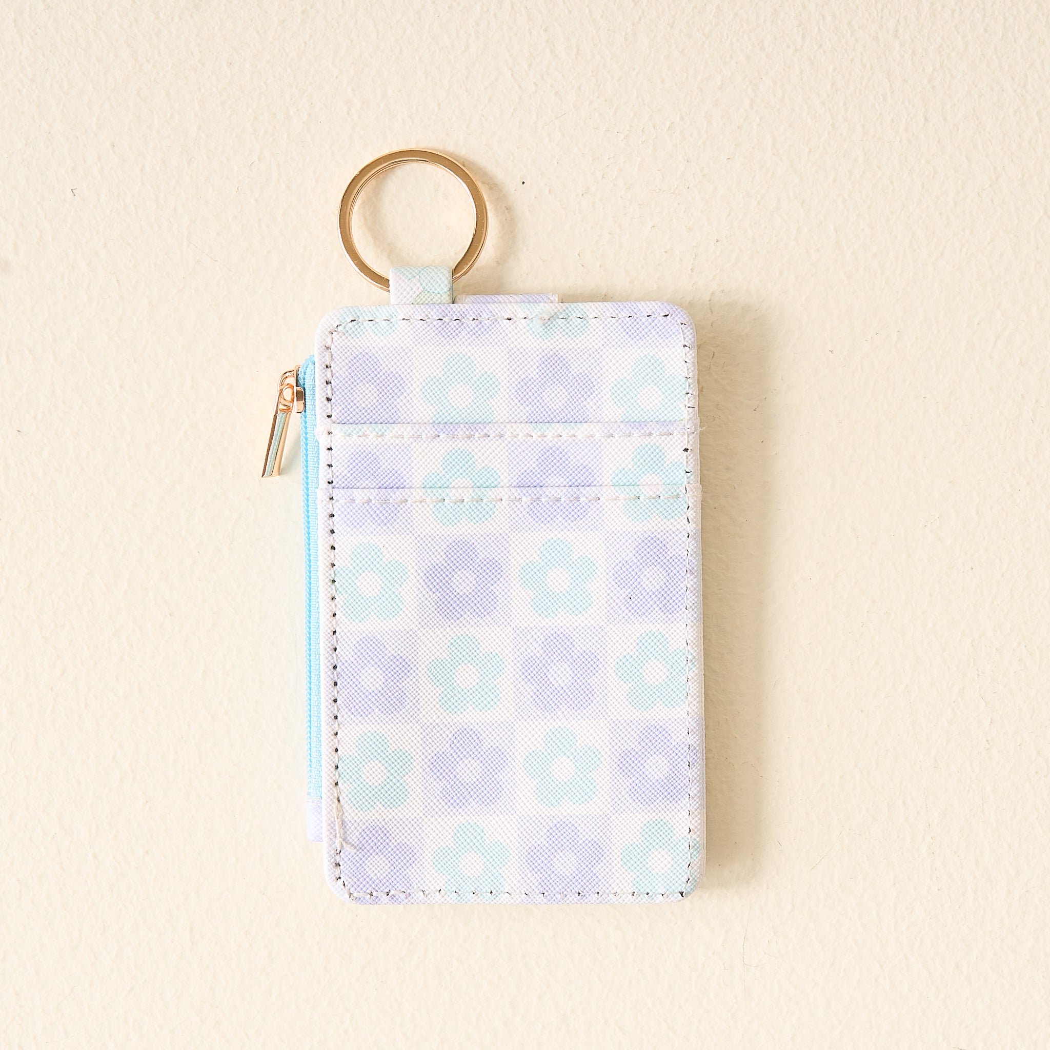 Flower Check Keychain Wallet