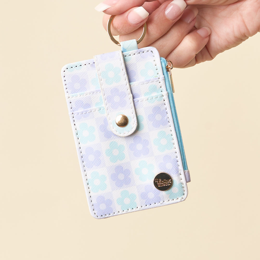 Flower Check Keychain Wallet