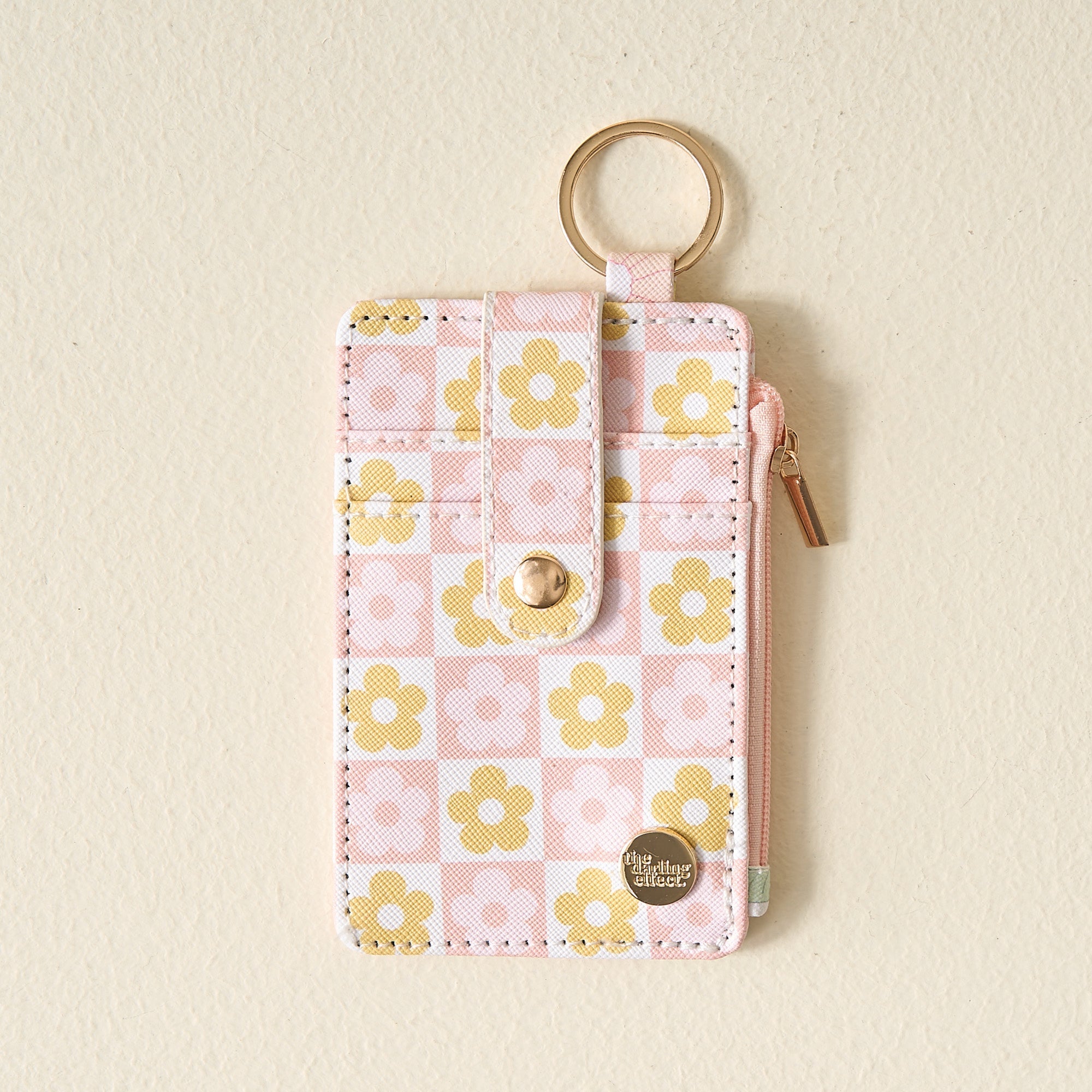 Flower Check Keychain Wallet