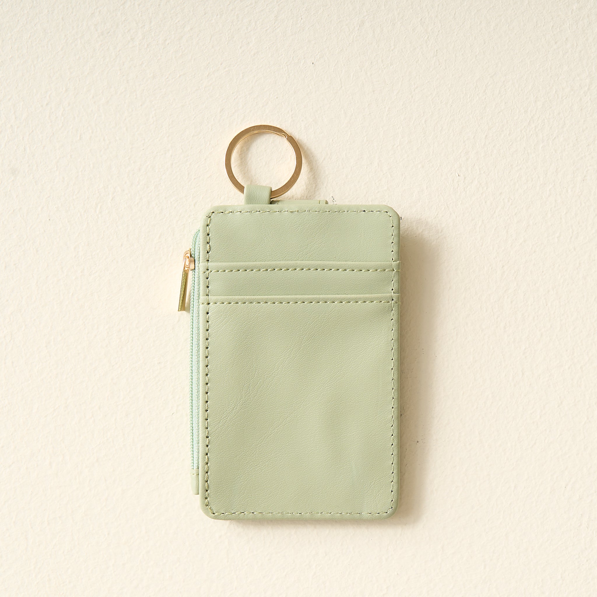 Solid Keychain Card Wallet