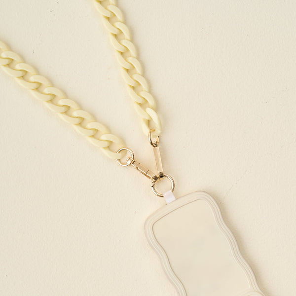 Cream Hold the Phone Crossbody Chain