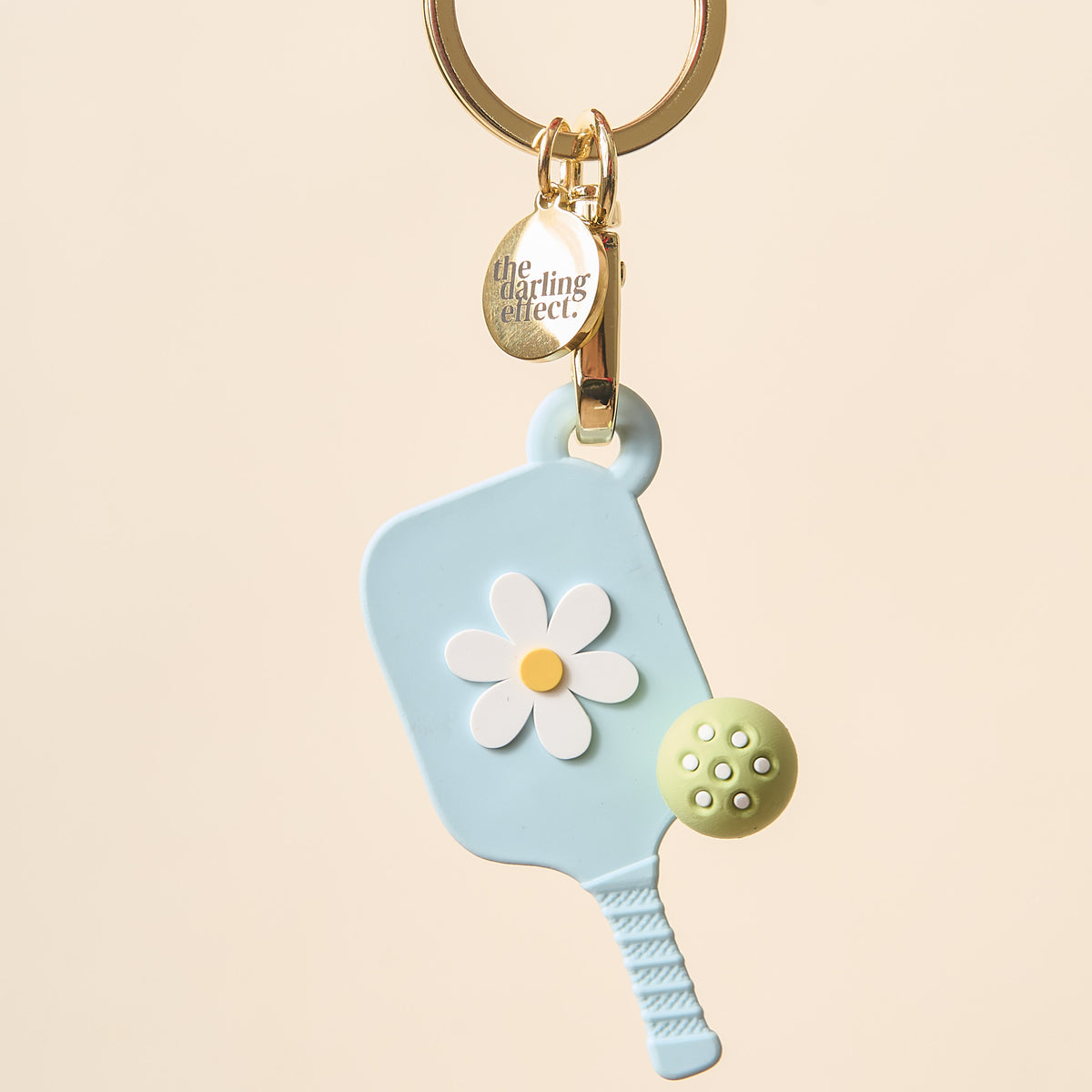 Aqua Tiny Pickleball Paddle Keychain