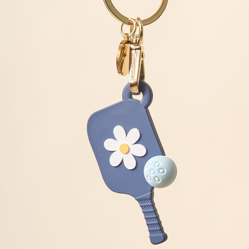 Aqua Tiny Pickleball Paddle Keychain