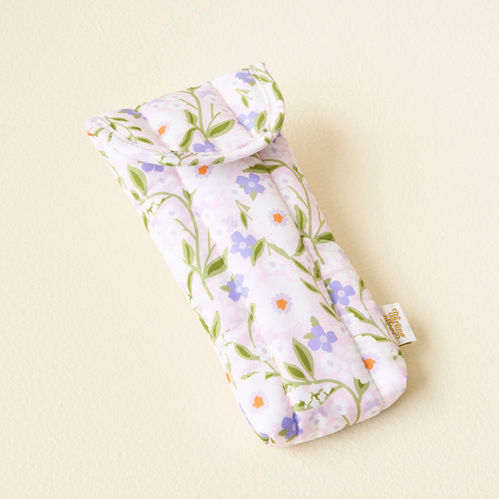 Floral Haven Lilac Puffy Sunglasses Case