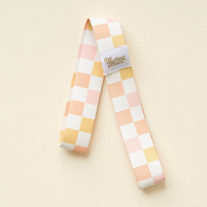 Check Peach Stay-Put Towel Band