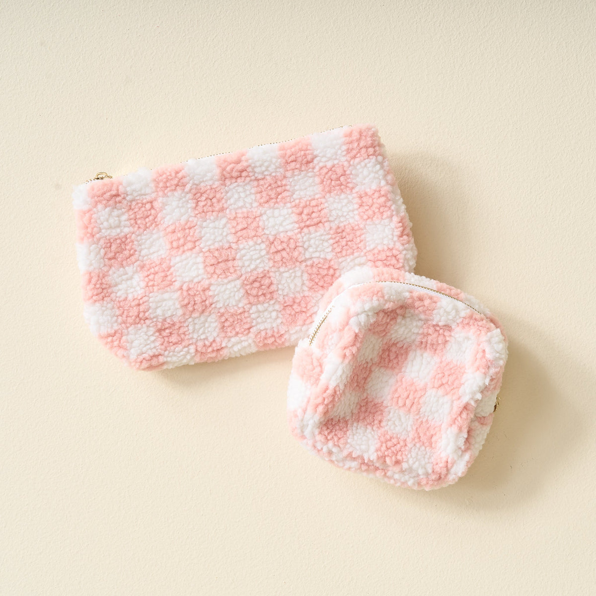 Checker Square Teddy Pouch