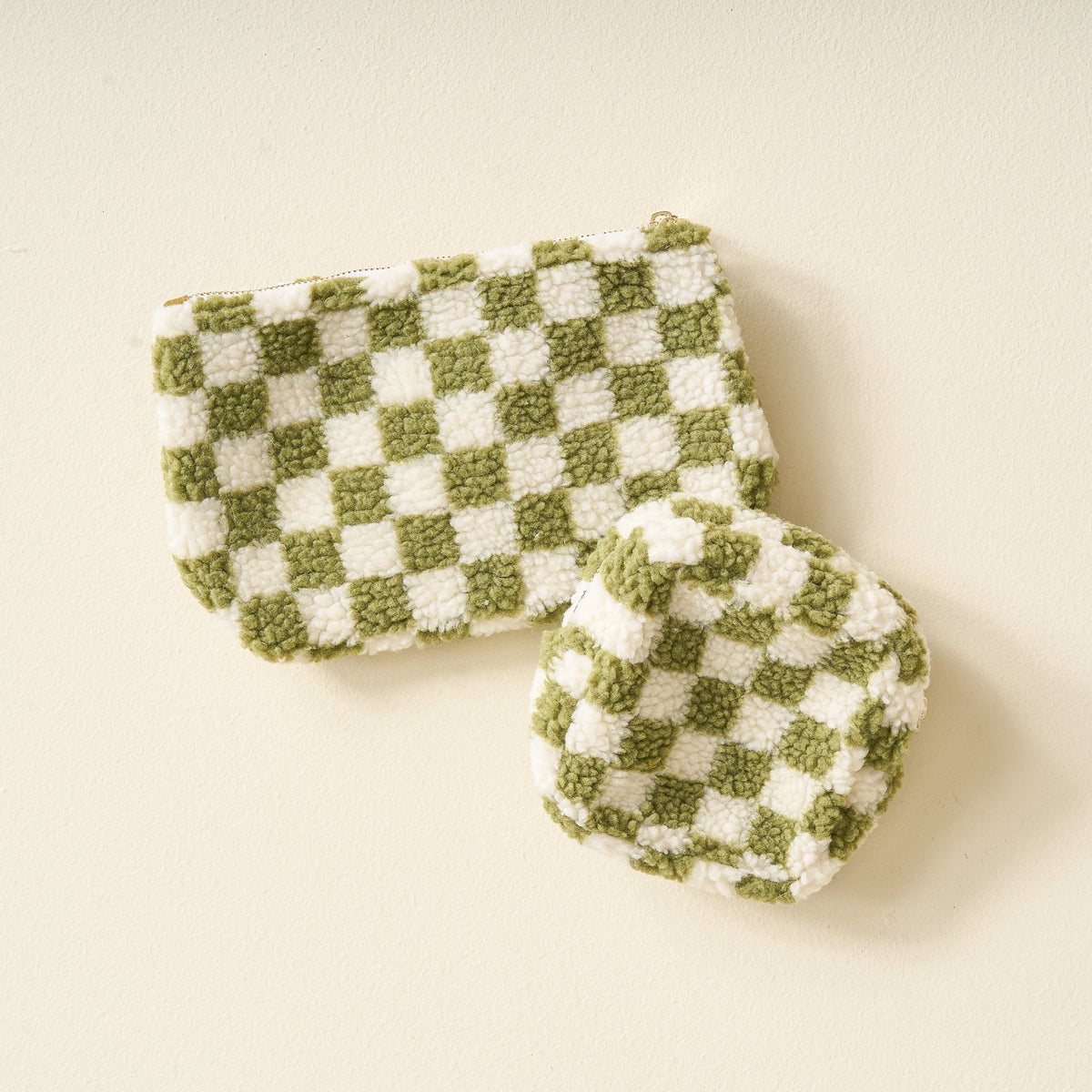 Checker Square Teddy Pouch