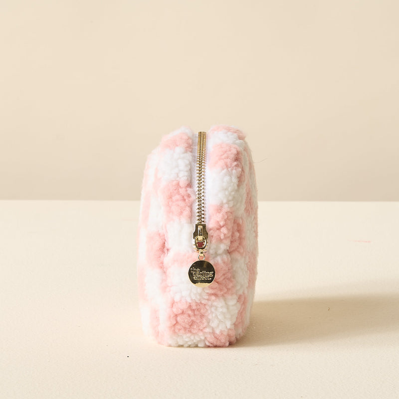 Checker Square Teddy Pouch