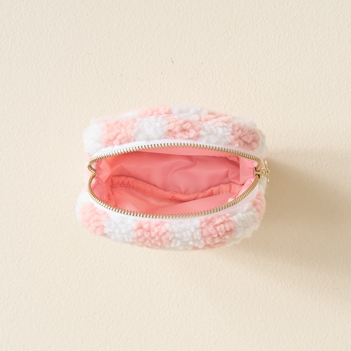 Checker Square Teddy Pouch