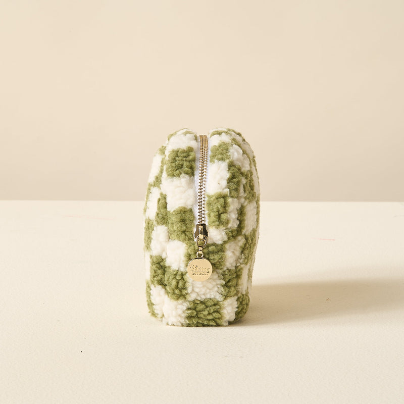 Checker Square Teddy Pouch