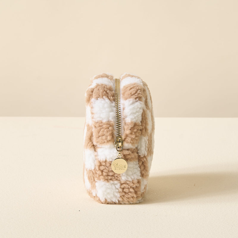 Checker Square Teddy Pouch