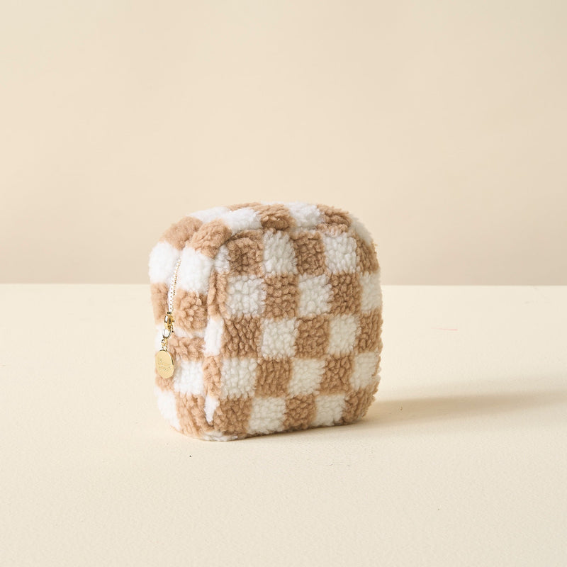 Checker Square Teddy Pouch