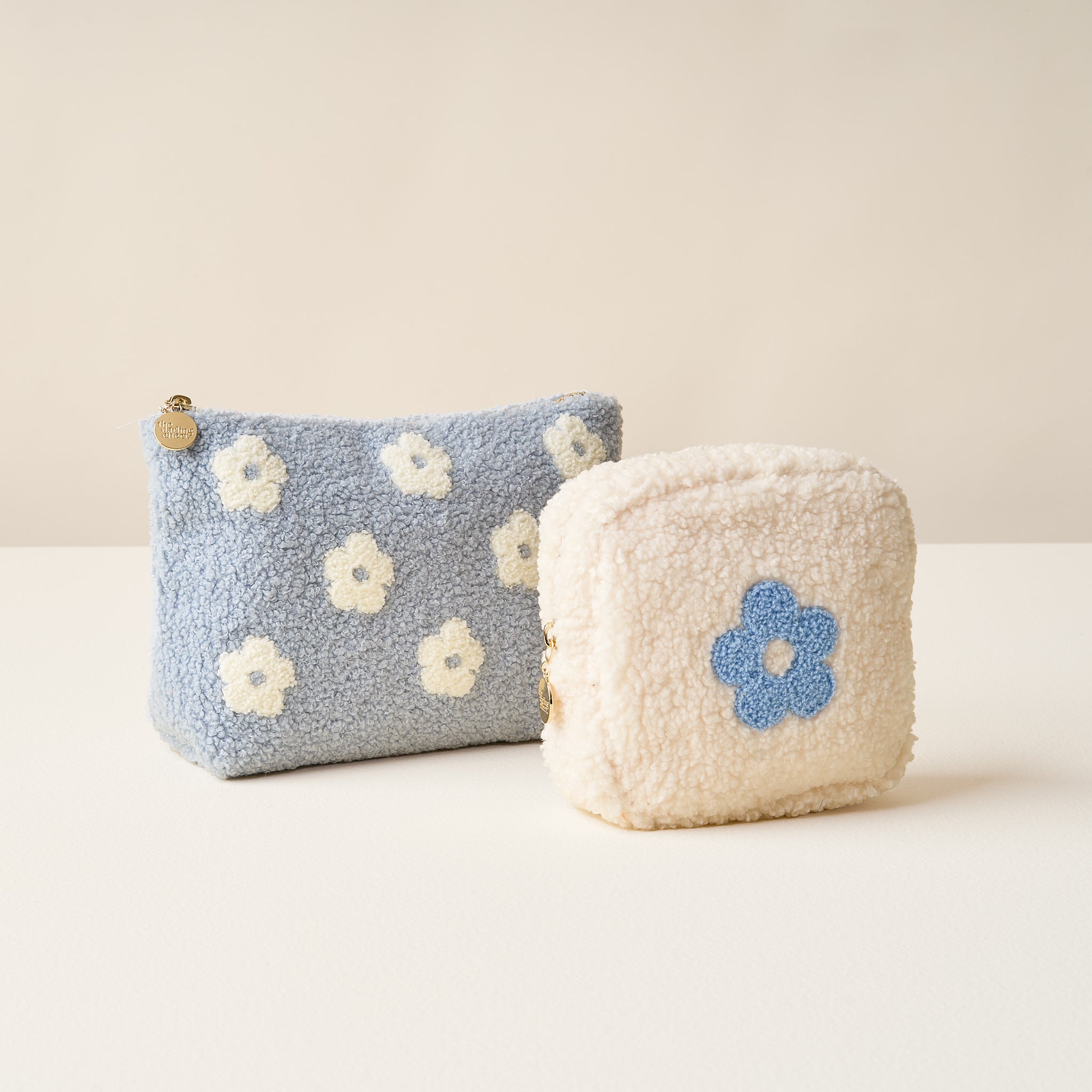 Square Flower Teddy Pouch