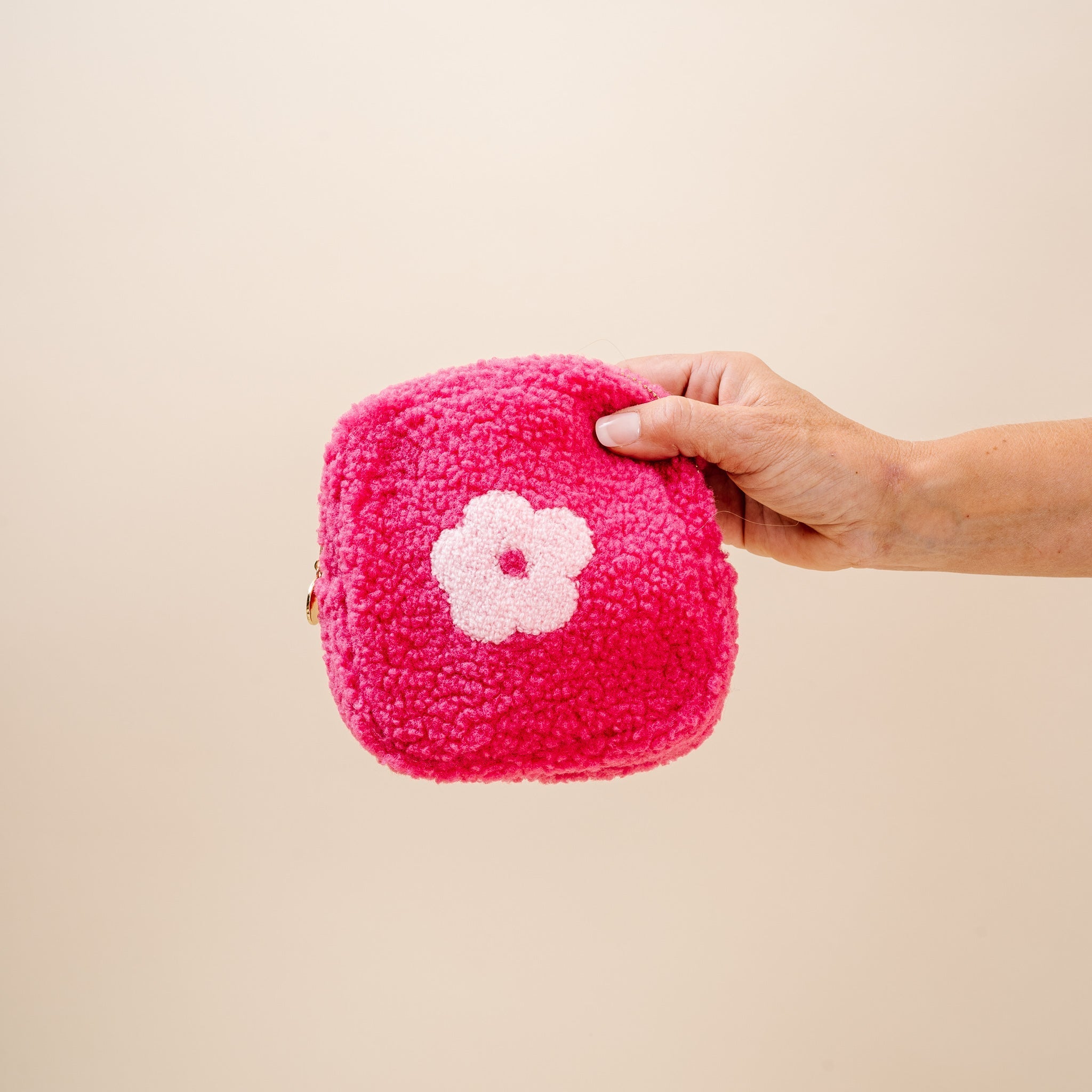 Square Flower Teddy Pouch