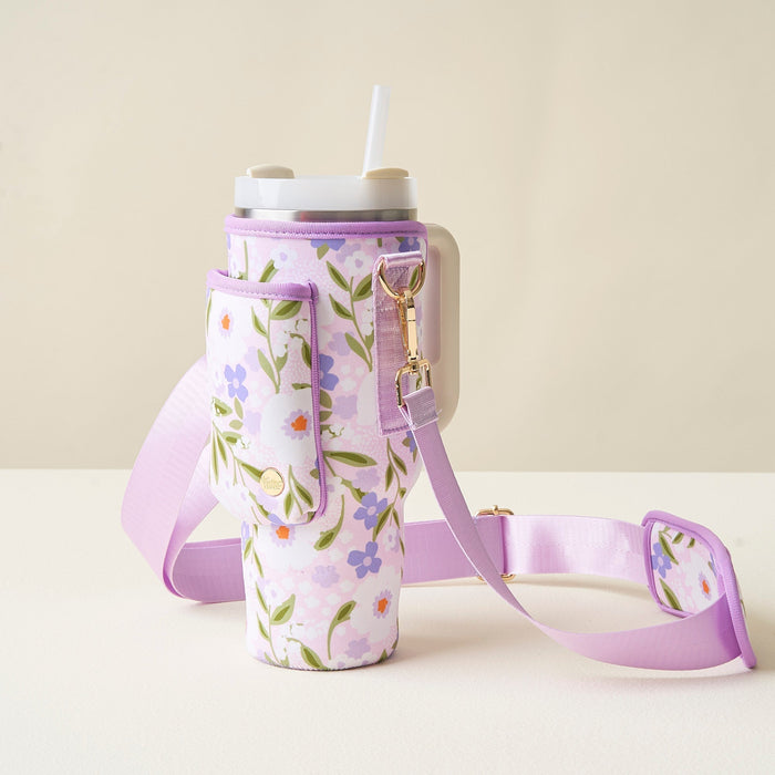 Floral Haven Lilac Tumbler Sling Bag