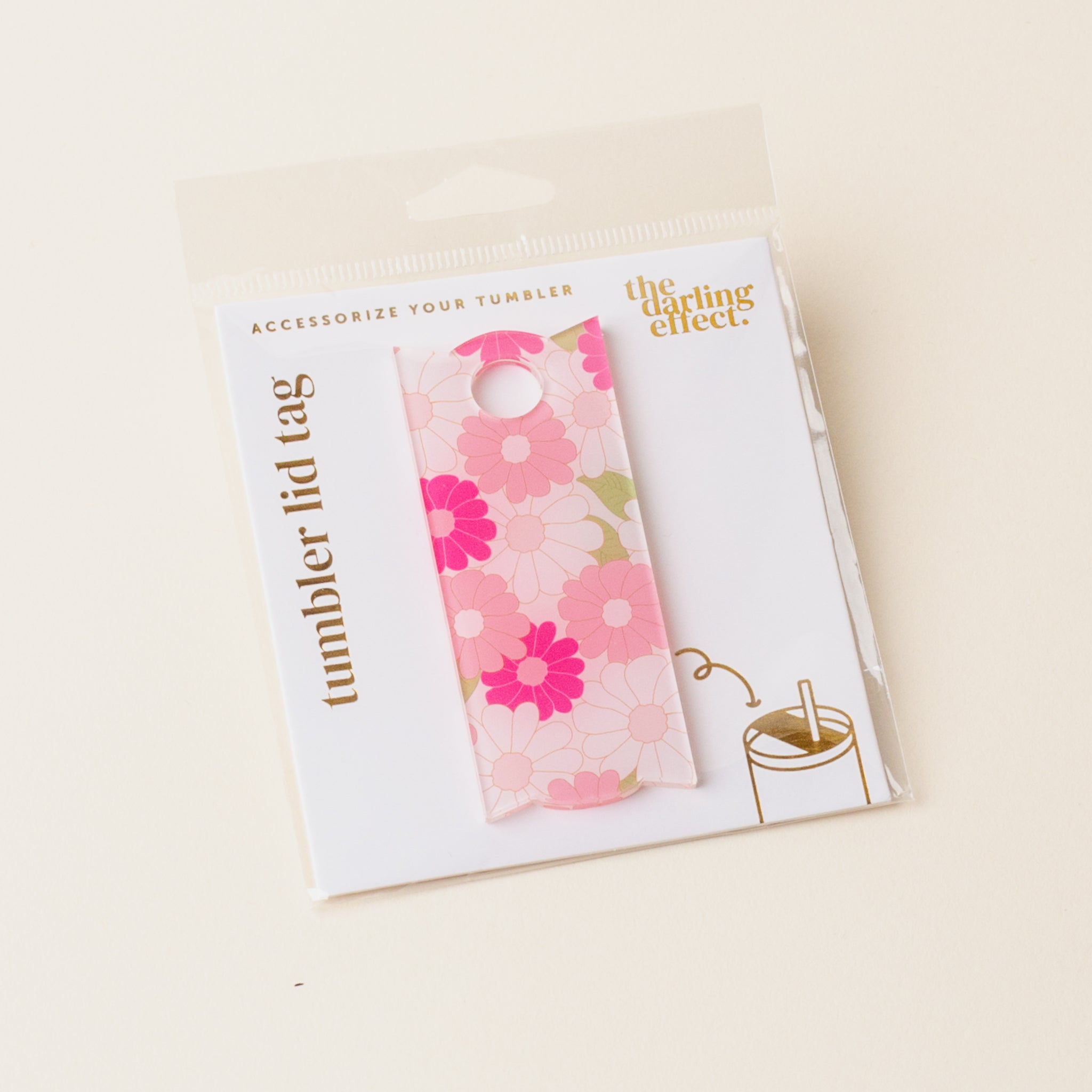 Daisy Craze Tumbler Lid Tag