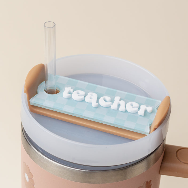 Teacher Tumbler Lid Tag