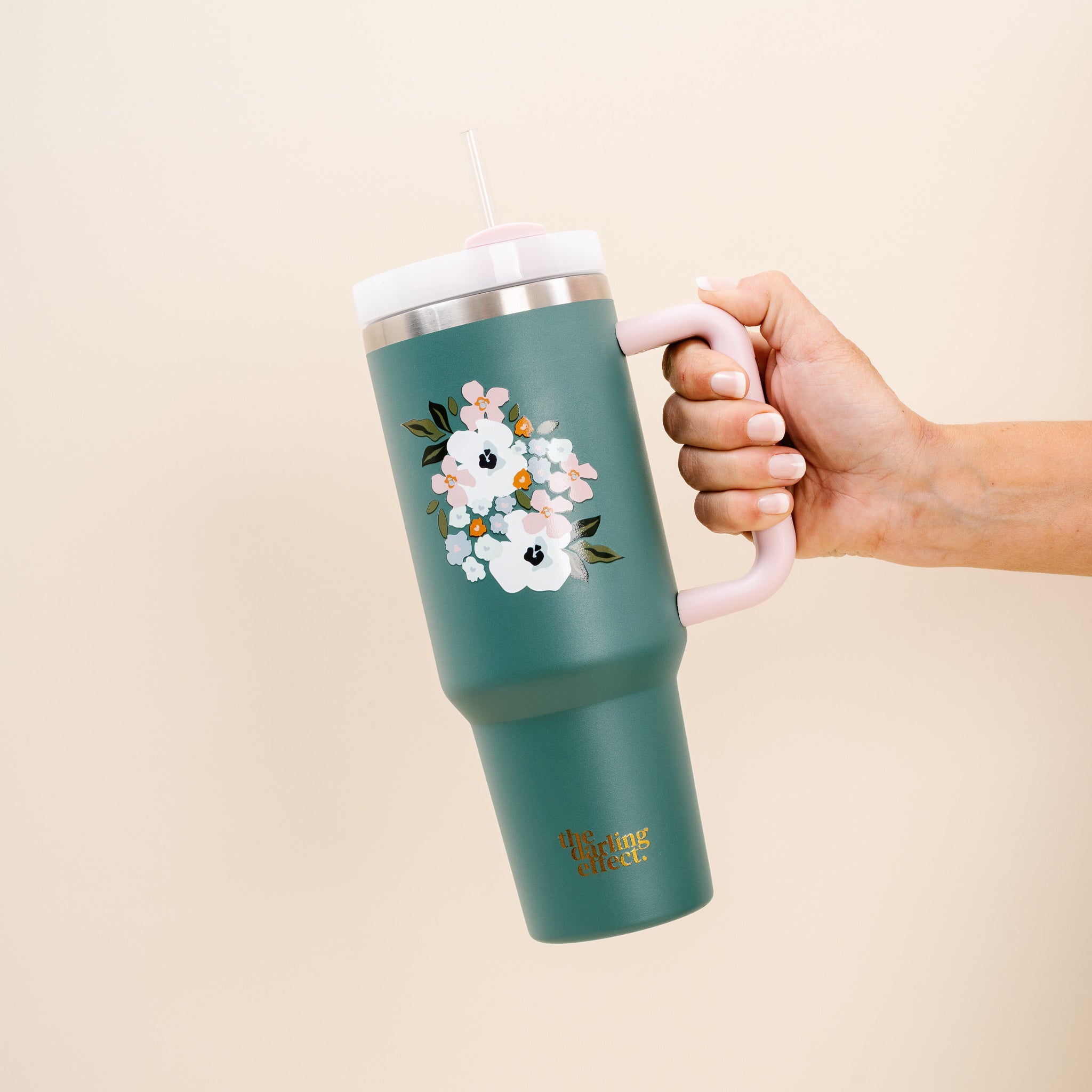 40oz Take Me Everywhere Tumbler - Bloom Cream – Keep Aim