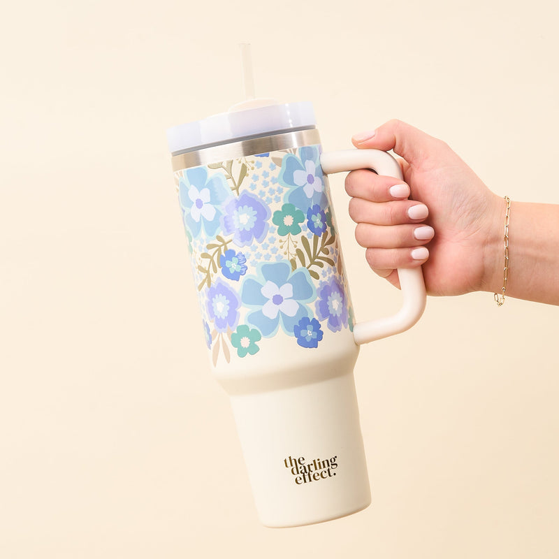 Beyond Blooms Blue Green 40 oz Tumbler