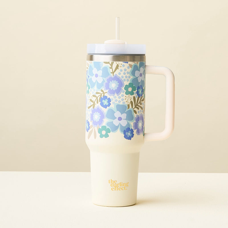 Beyond Blooms Blue Green 40 oz Tumbler