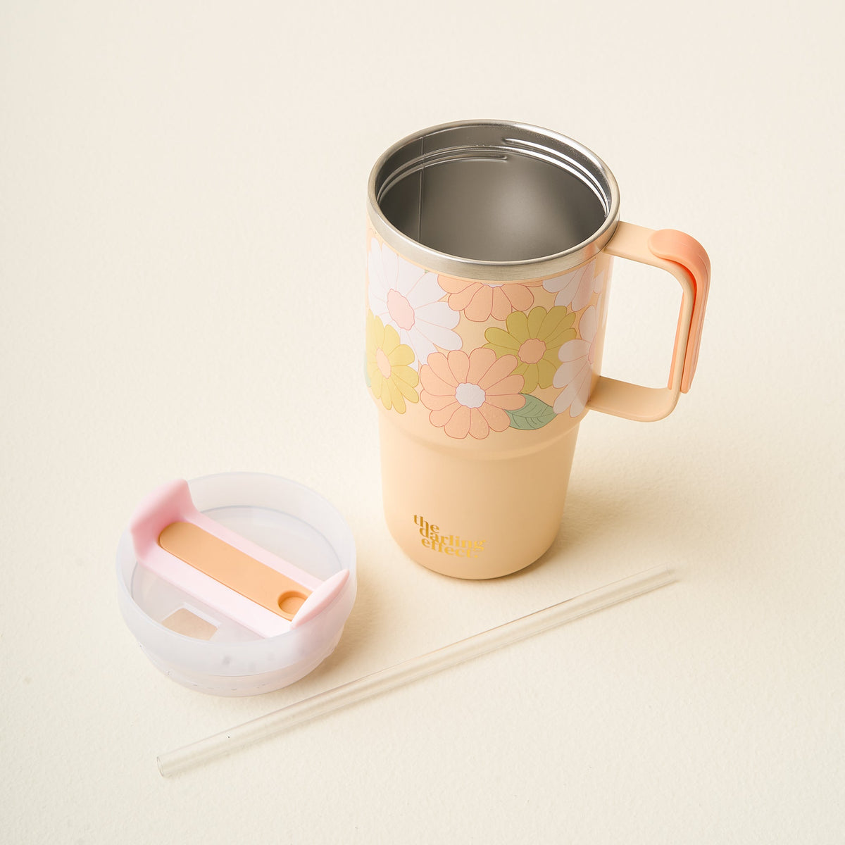 Daisy Craze Peach 20 oz Tumbler