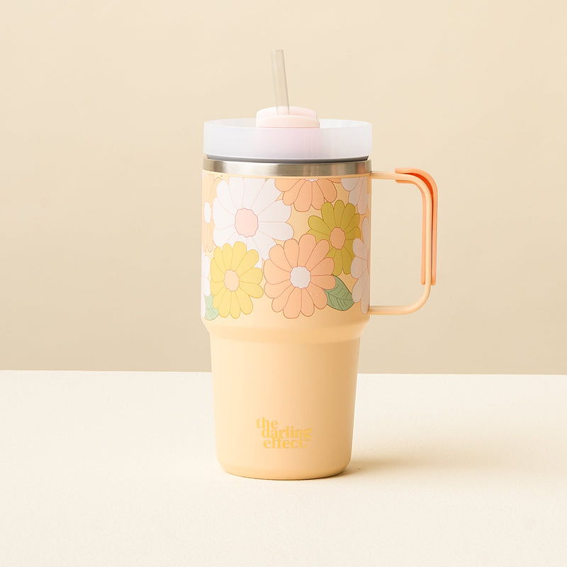 Daisy Craze Peach 20 oz Tumbler