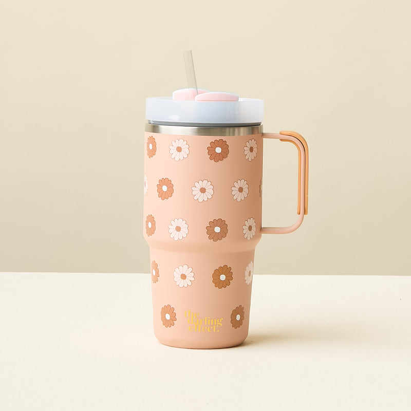 Darling Daisy Tan 20 oz Tumbler