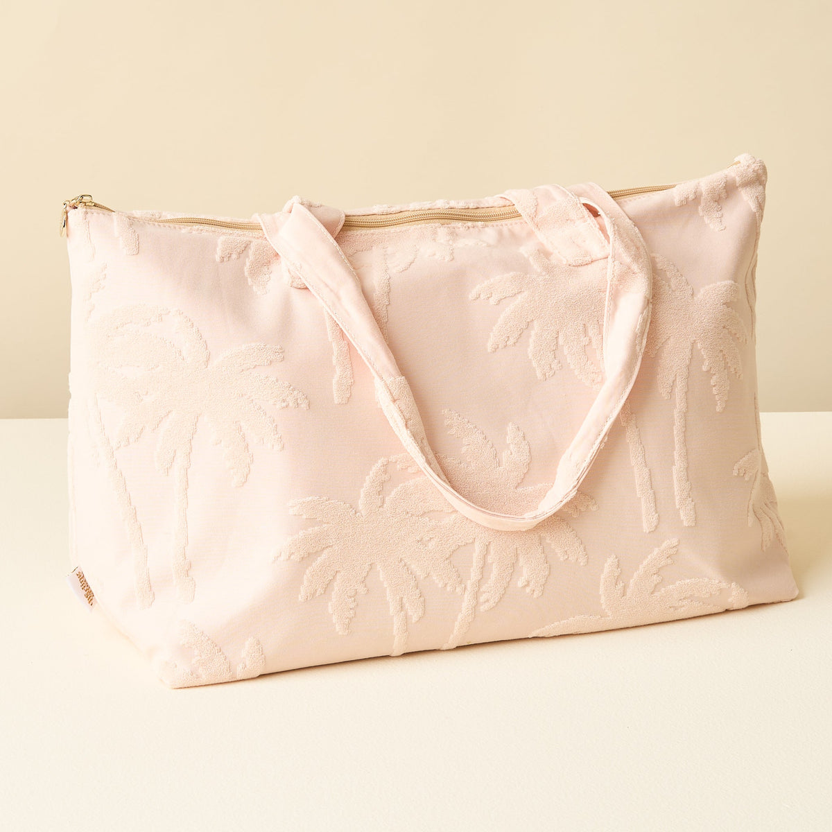 Blush Palm Terry Tote Bag