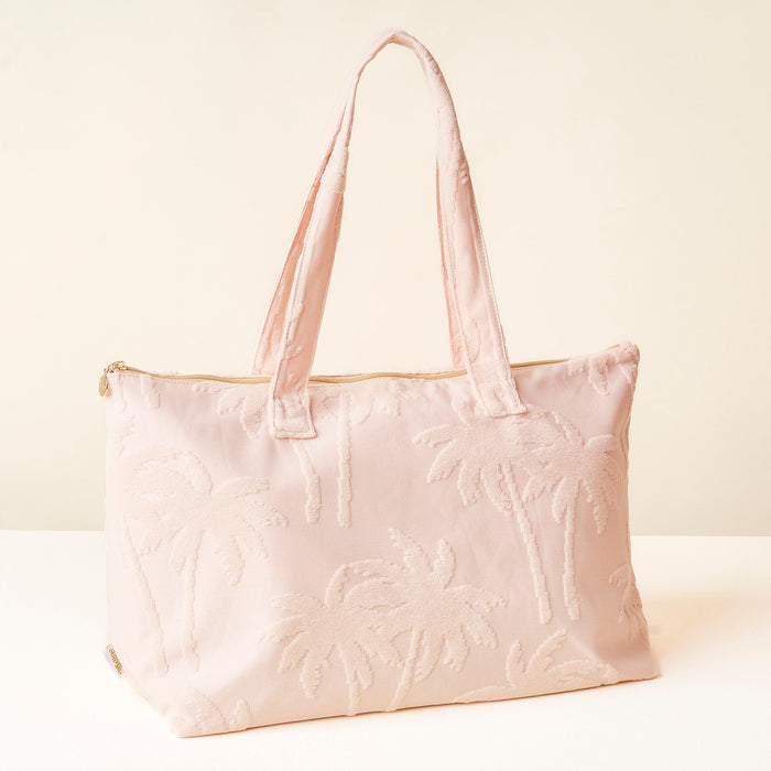 Blush Palm Terry Tote Bag