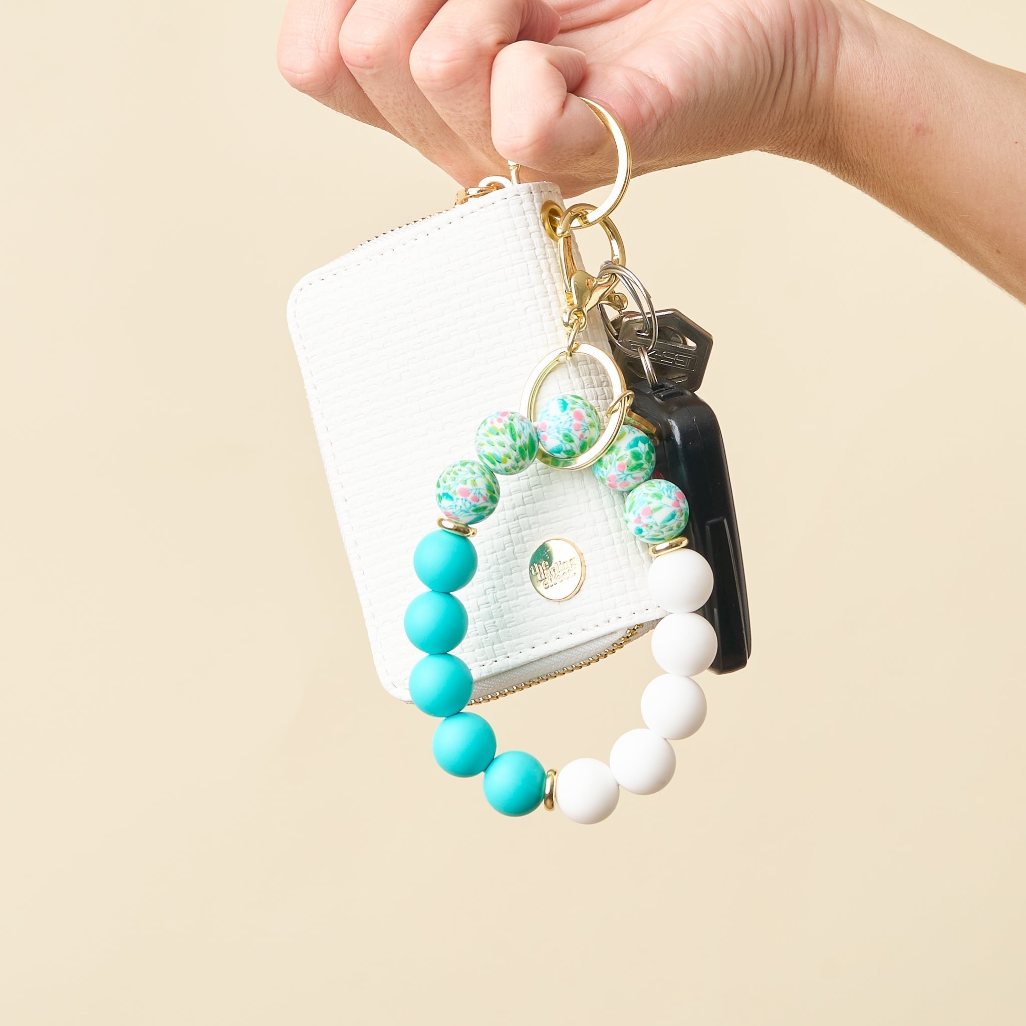 Printed Bead Hands-Free Keychain Wristlet