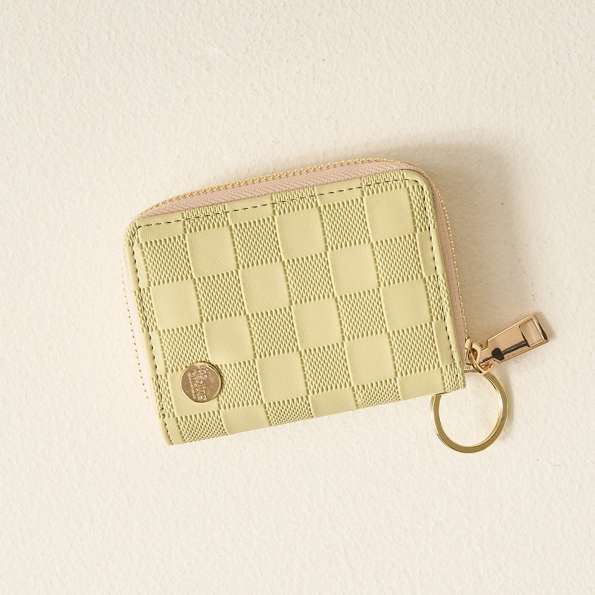 Green Check Zip Around Wallet