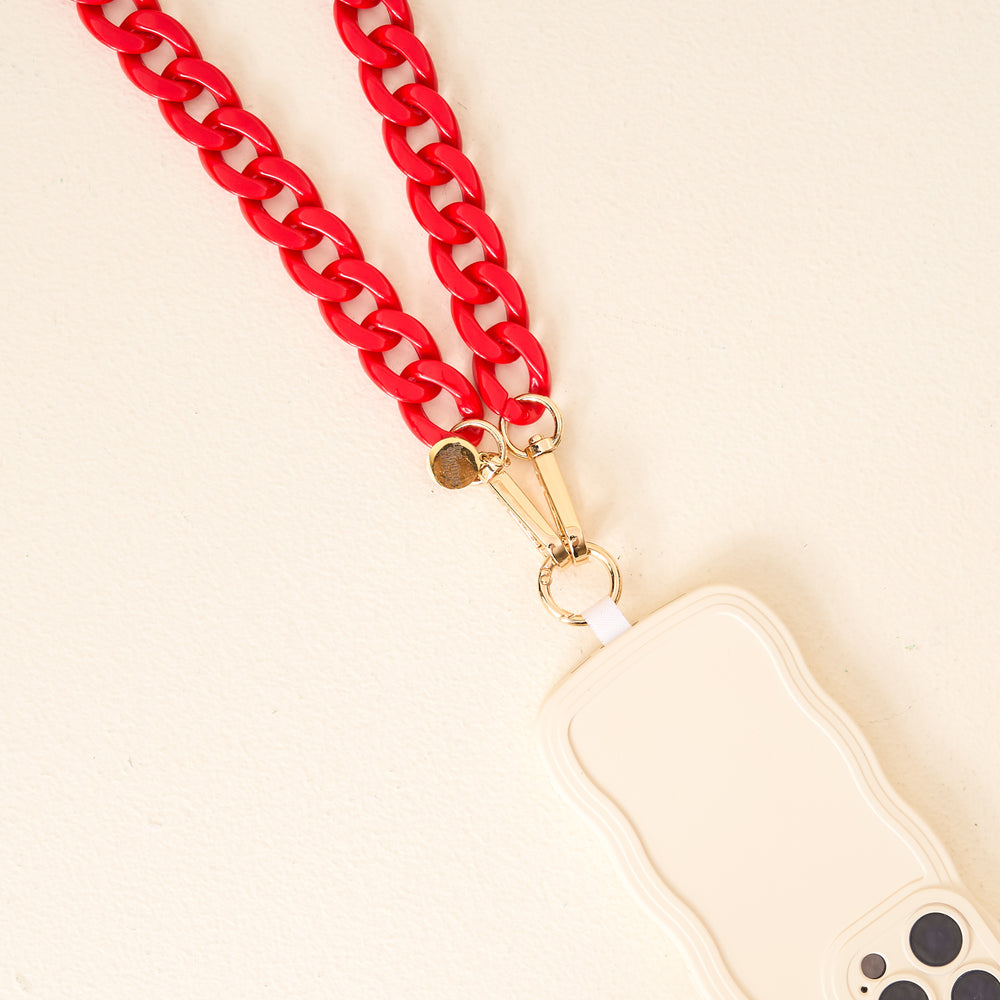 Red Game Day Phone Chain Crossbody