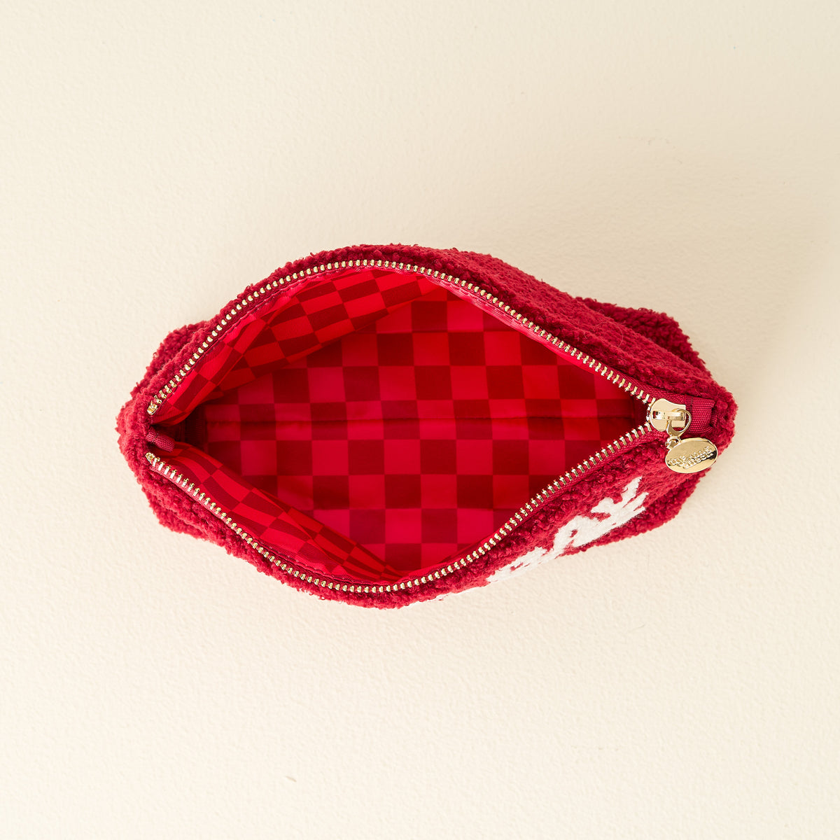 Burgundy Game Day Teddy Pouch