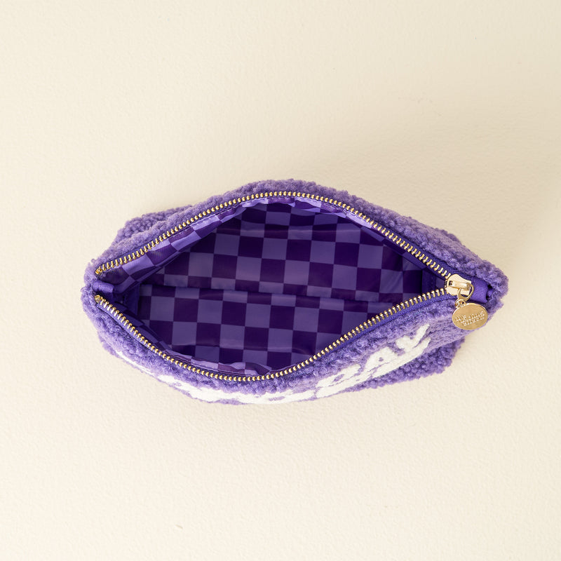 Purple Game Day Teddy Pouch