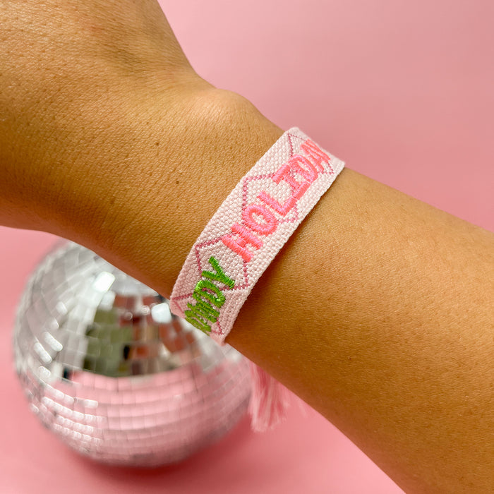 Howdy Holiday Woven Word Bracelet