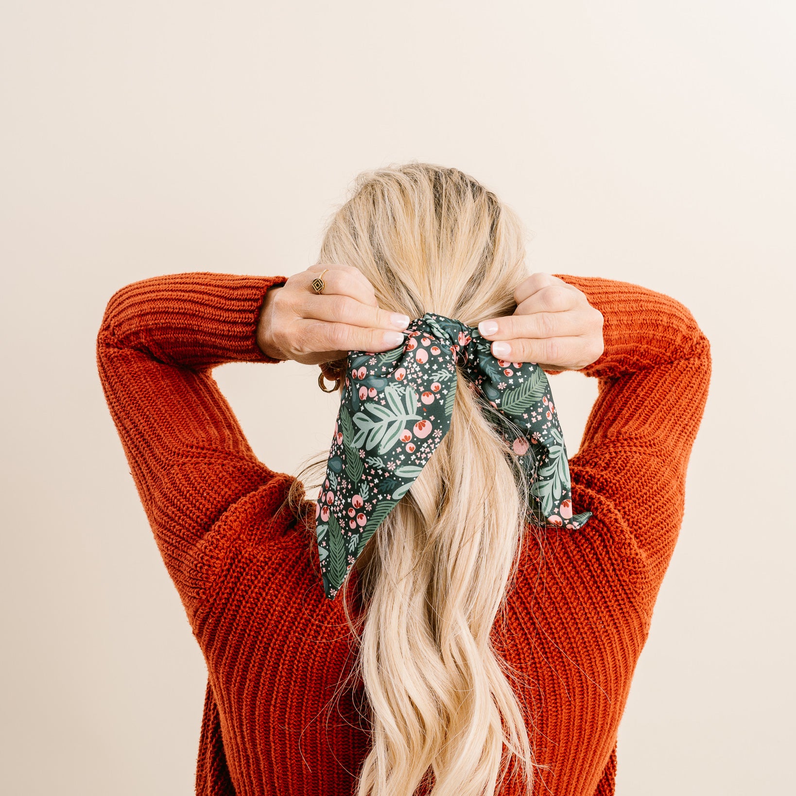 Holiday Hair Scarf with Scrunchie