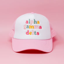 Load image into Gallery viewer, Sorority Embroidered Trucker Hat - 19 Chapters Available!
