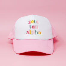 Load image into Gallery viewer, Sorority Embroidered Trucker Hat - 19 Chapters Available!
