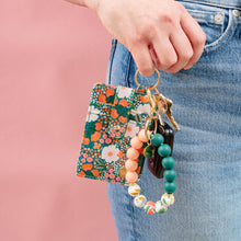 Load image into Gallery viewer, Keychain Card Wallet - Sweet Meadow Floral
